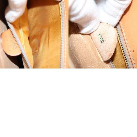 CELINE Macadam Canvas Shoulder Bag Beige Gold - Picture 13 of 13